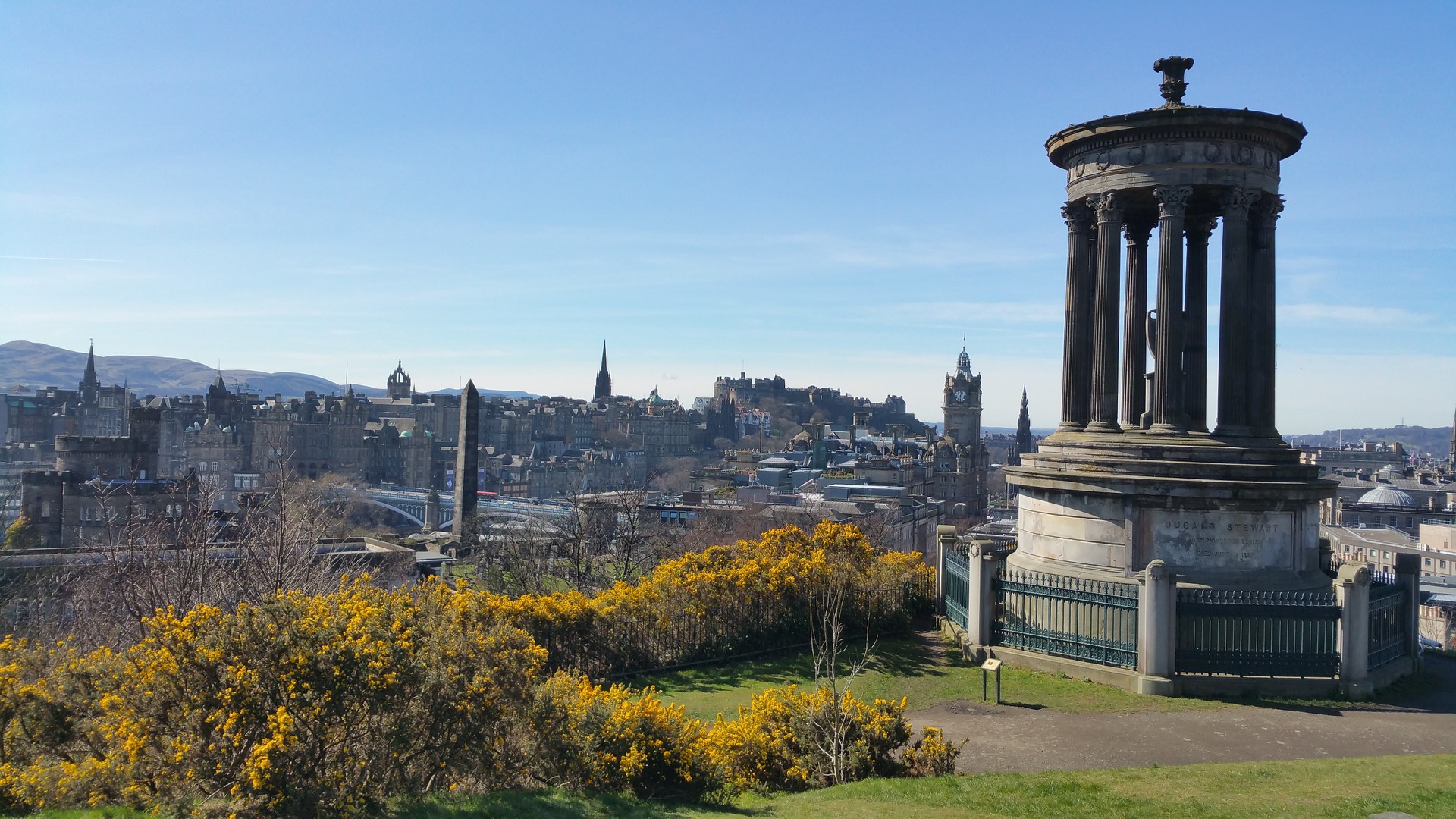 Amazing view from Carlton Hill over Edinburgh