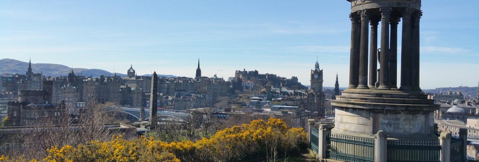 Amazing view from Carlton Hill over Edinburgh